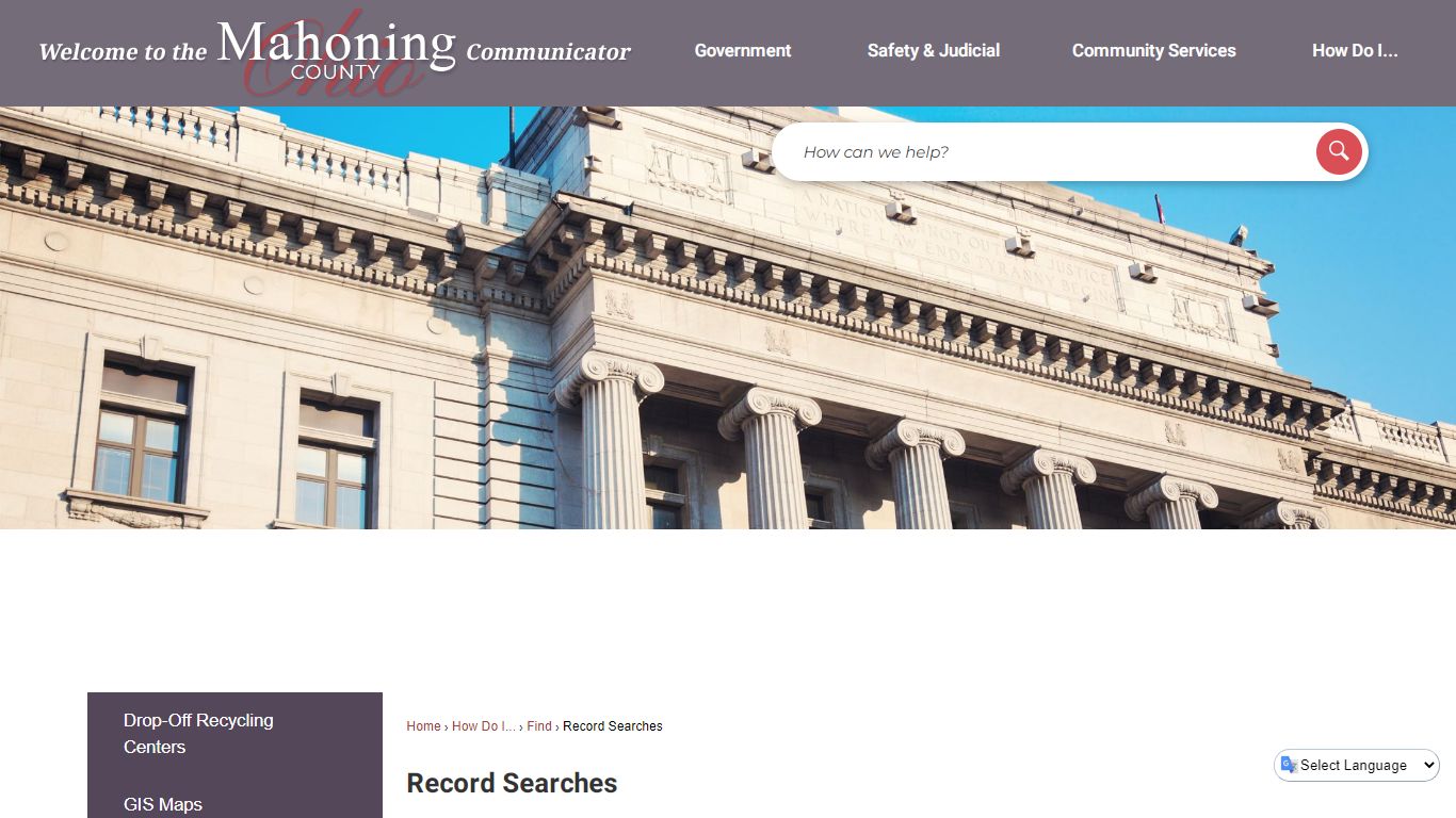 Record Searches | Mahoning County, OH