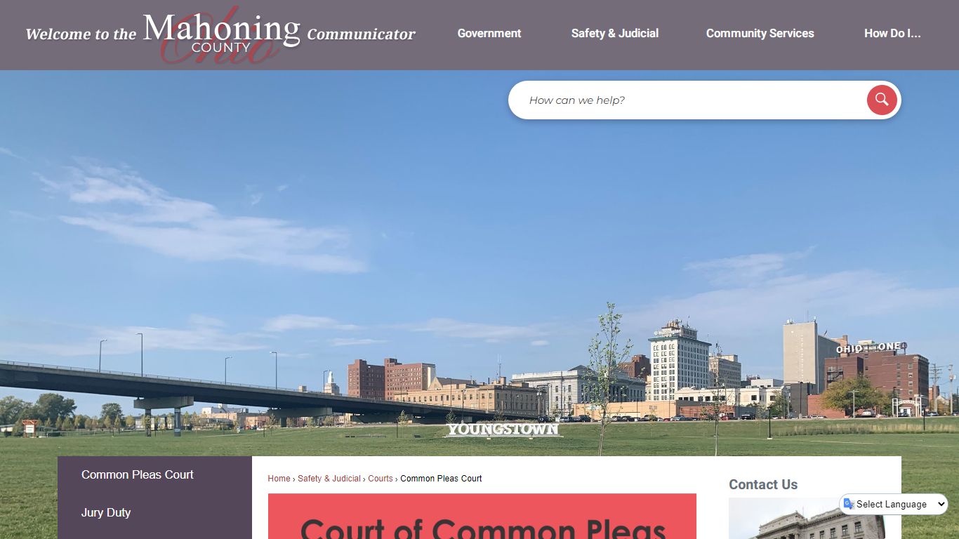 Common Pleas Court | Mahoning County, OH